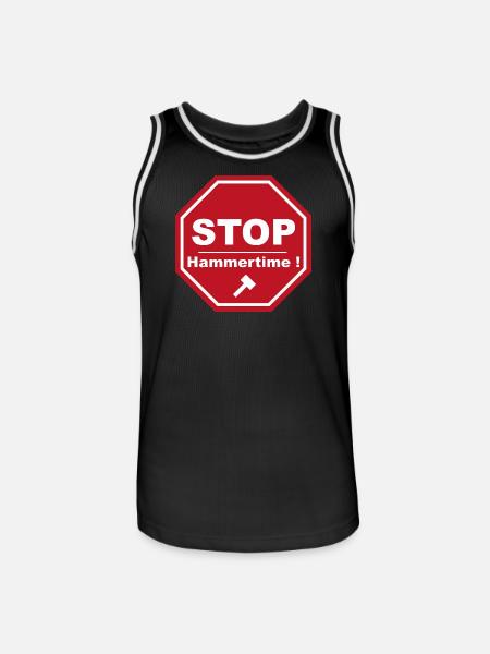 Stop Hammertime - Men's Basketball Jersey - black/white