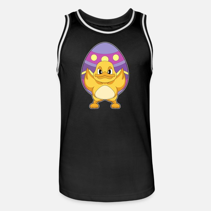 Duck Easter Easter Egg - Men's Basketball Jersey - black/white