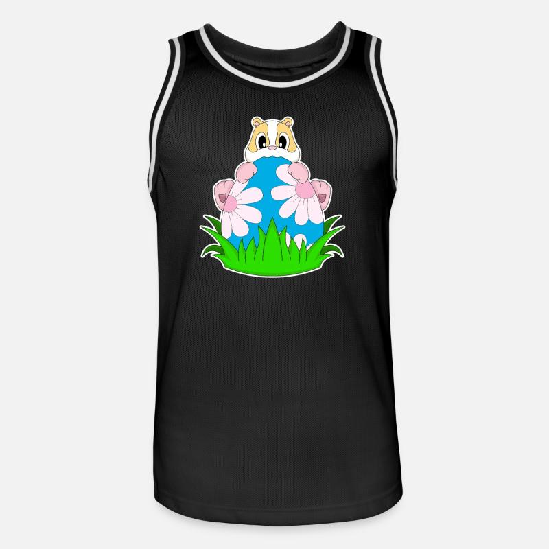 Hamster Easter Easter Egg - Men's Basketball Jersey - black/white