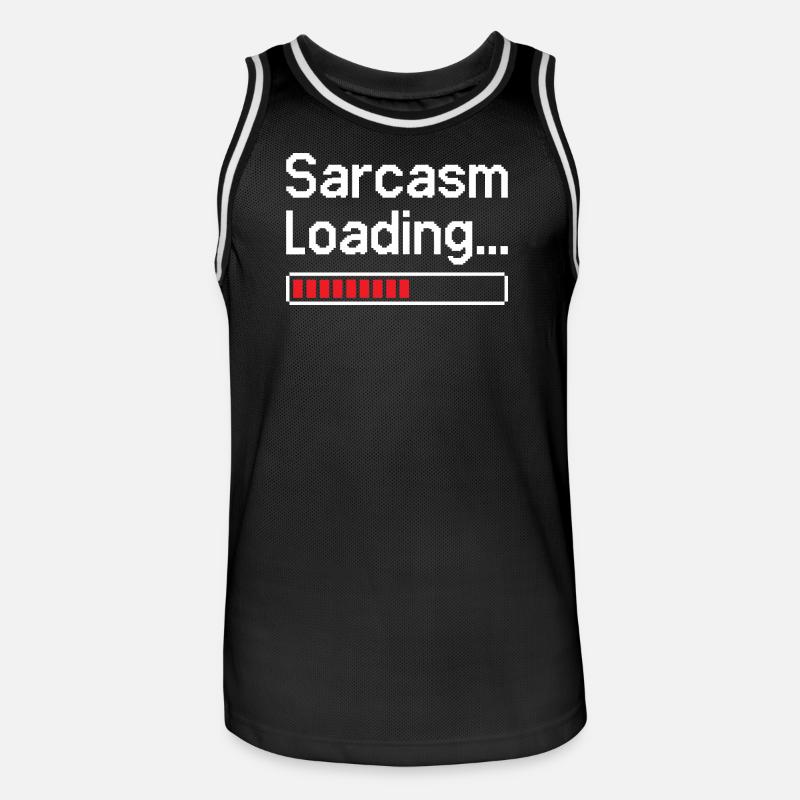 Sarcasm Loading Status - Men's Basketball Jersey - black/white