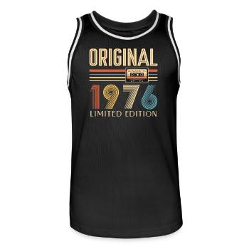 50e anniversaire 50e anniversaire Original 1976 - Maillot de basket Homme - noir/blanc - Devant - AI Model Male 185 dark (185cm)