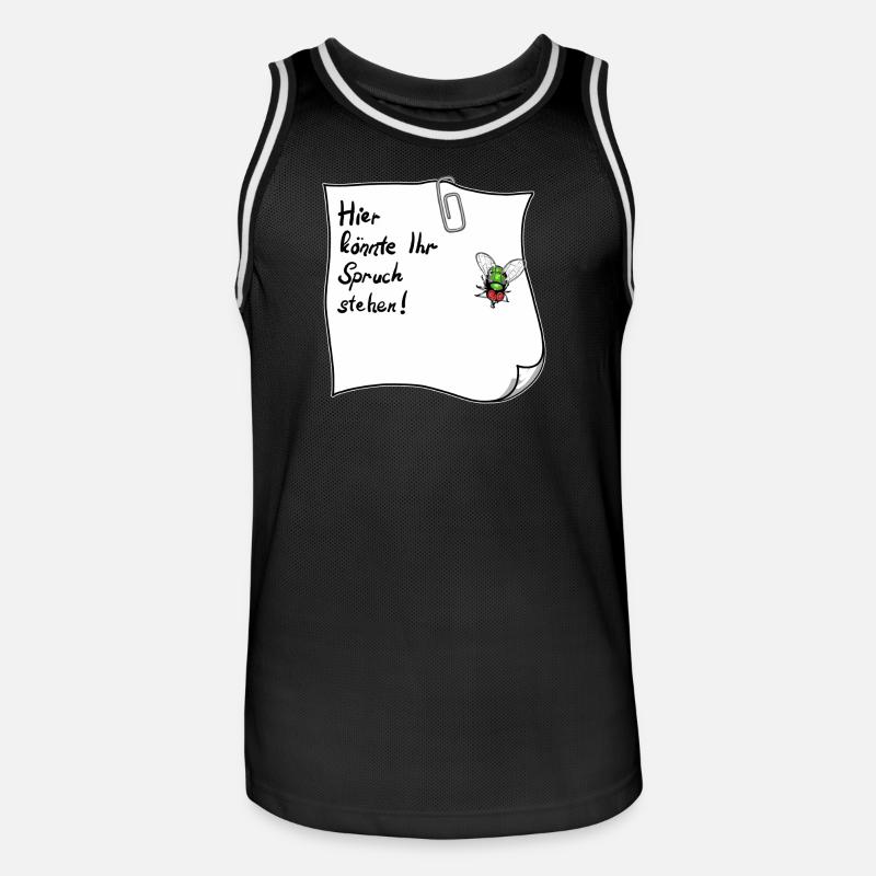 Notes – C’est peut-être votre expression - Maillot de basket Homme - noir/blanc