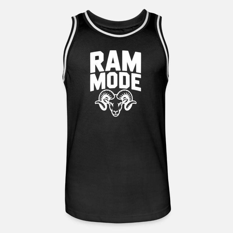 Ram Mode - Men's Basketball Jersey - black/white