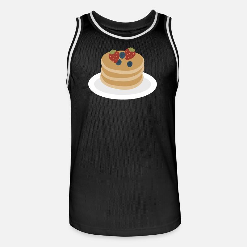 Berry Pancake Stack Artwork - Men's Basketball Jersey - black/white