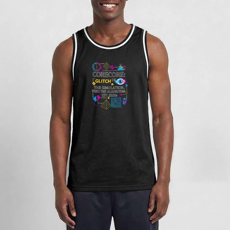 Collage d’algorithmes de simulation de bugs Corecore Maillot de basket Homme