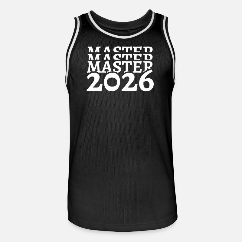 Master 2026 Studium Studiumsabschluss Studiumende - Männer Basketball-Trikot - Schwarz/Weiß
