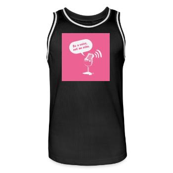 Be a Voice, Not an Echo - Men's Basketball Jersey - black/white - Front - AI Model Male 185 dark (185cm)