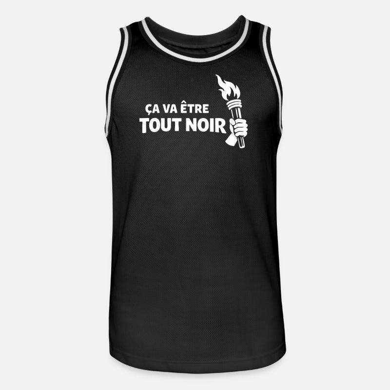Es wird ganz schwarz sein - Männer Basketball-Trikot - Schwarz/Weiß