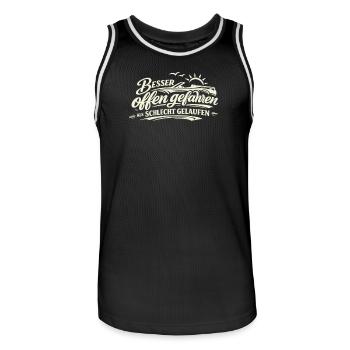 Mieux vaut conduire à dégagement que de mal fonctionner - Maillot de basket Homme - noir/blanc - Devant - AI Model Male 185 dark (185cm)