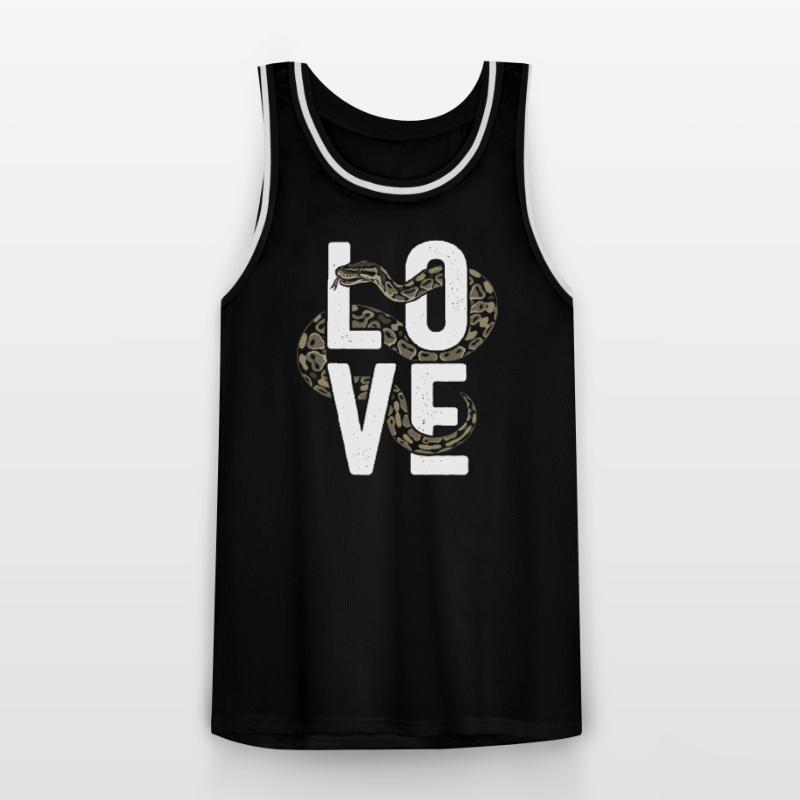 King Python Snakes LOVE Terrarium Python Men's Basketball Jersey