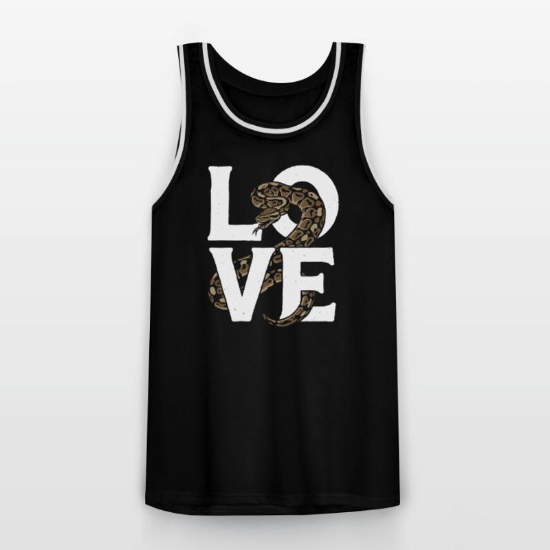 King Python Snakes LOVE Terrarium Python Men's Basketball Jersey