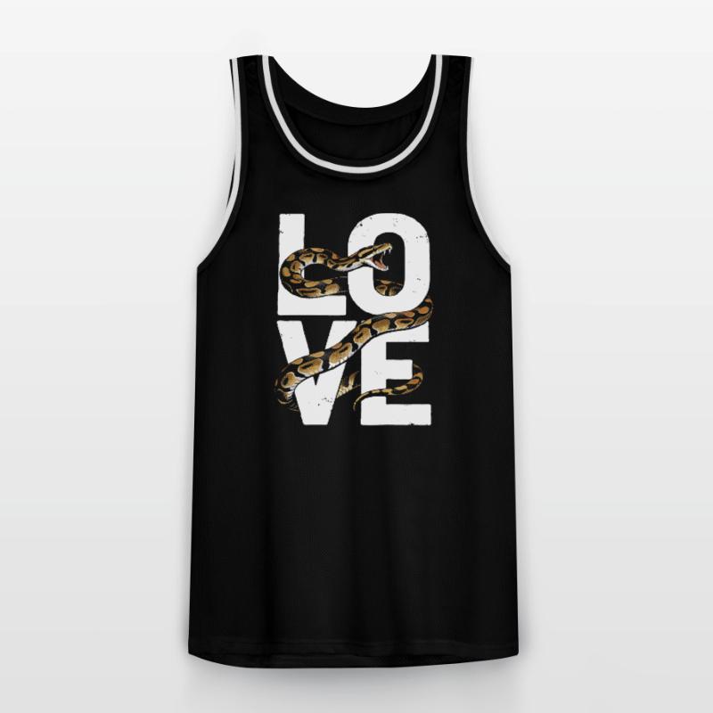 Königspython Schlangen LOVE Terrarium Python Männer Basketball-Trikot
