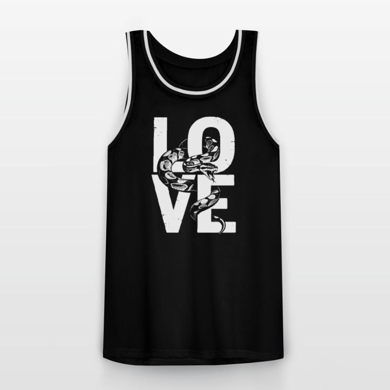 King Python Snakes LOVE Terrarium Python Men's Basketball Jersey
