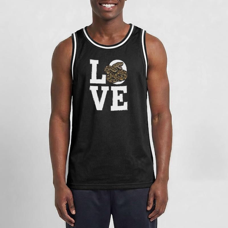 King Python Snakes LOVE Terrarium Python Men's Basketball Jersey