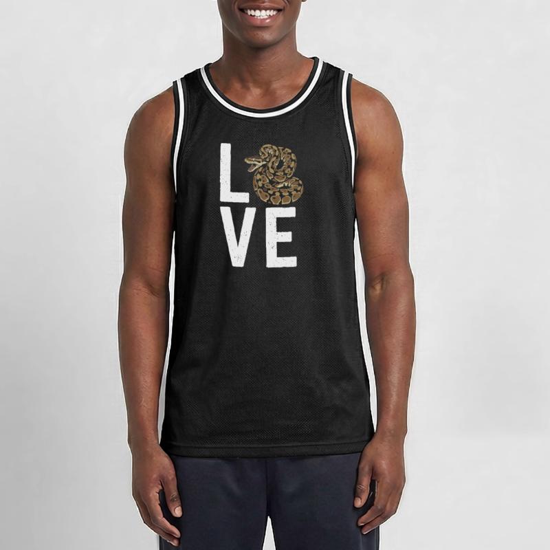 King Python Snakes LOVE Terrarium Python Men's Basketball Jersey