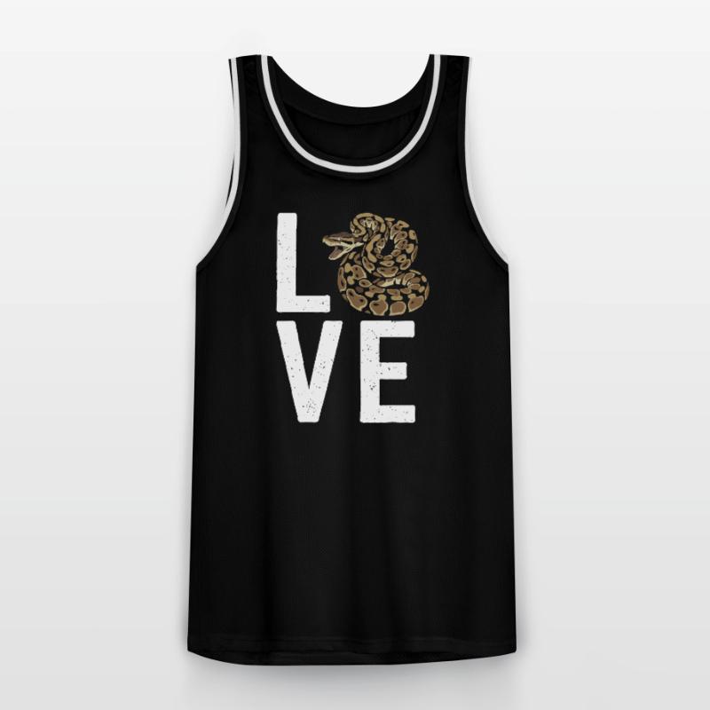 King Python Snakes LOVE Terrarium Python Men's Basketball Jersey