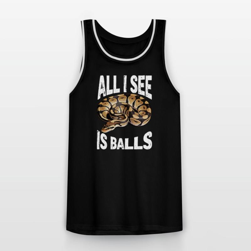 Königspython Schlangen Liebhaber Terrarium Python Männer Basketball-Trikot