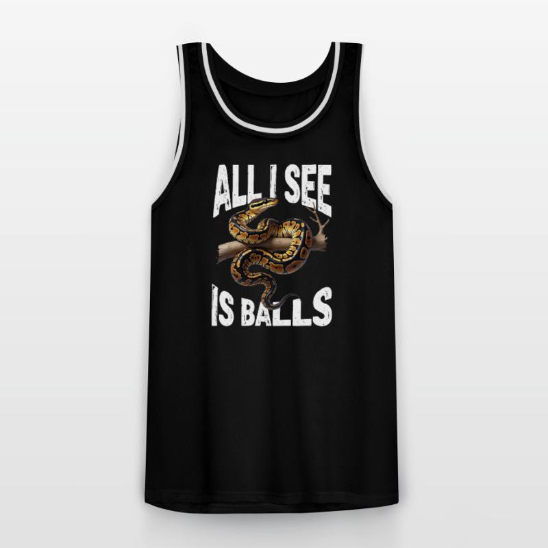 Königspython Schlangen Liebhaber Terrarium Python Männer Basketball-Trikot
