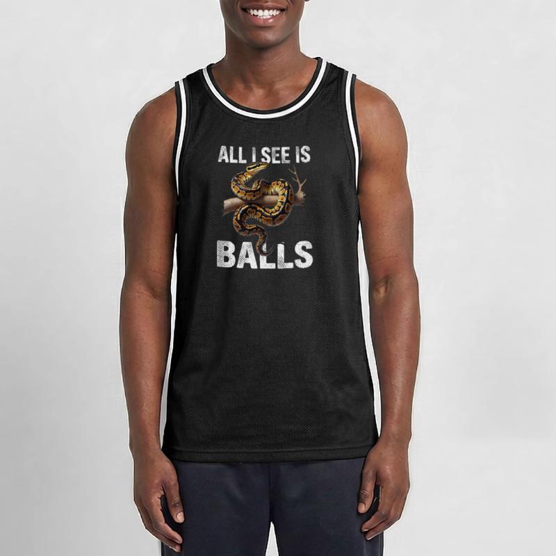 Python roi Serpents Amateurs de terrarium Python Maillot de basket Homme
