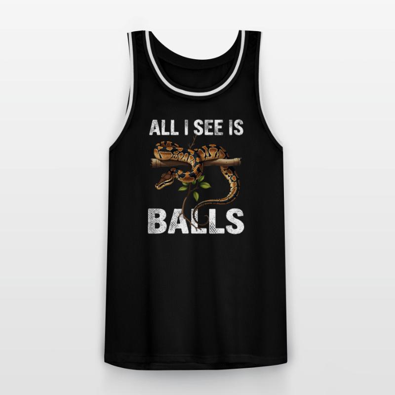 King Python Snakes Lover Terrarium Python Men's Basketball Jersey