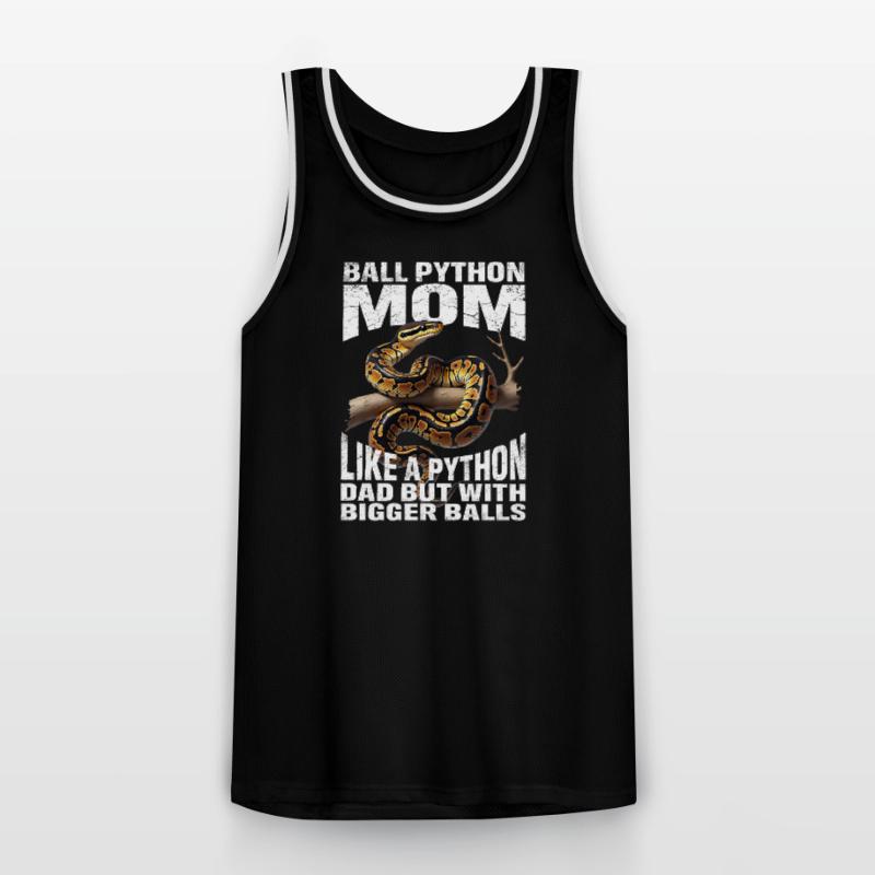 Königspython Mom Mama Schlangen Terrarium Python Männer Basketball-Trikot