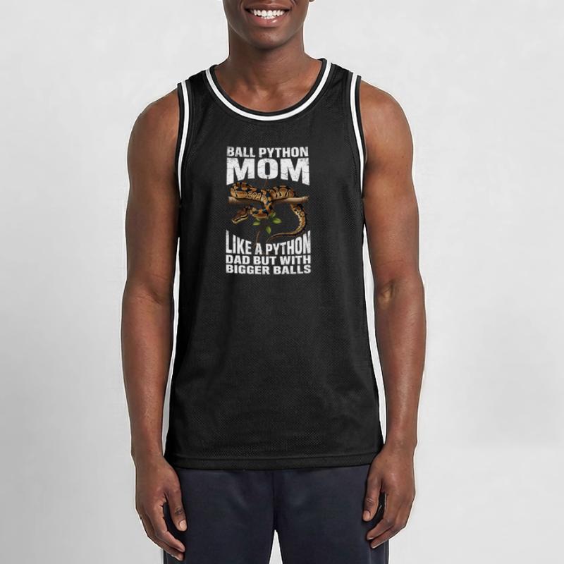 King Python Mom Mom Snakes Terrarium Python Men's Basketball Jersey