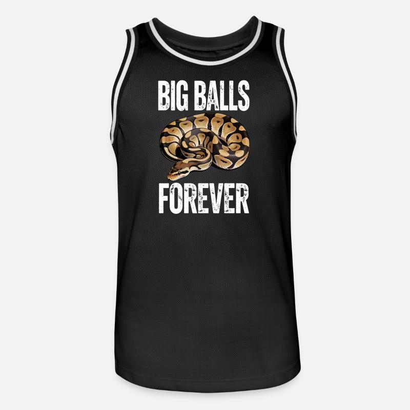 Königspython Schlangen Liebhaber Terrarium Python - Männer Basketball-Trikot - Schwarz/Weiß