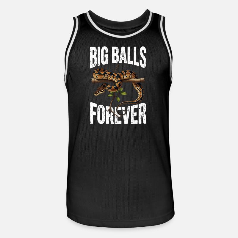 Königspython Schlangen Liebhaber Terrarium Python - Männer Basketball-Trikot - Schwarz/Weiß