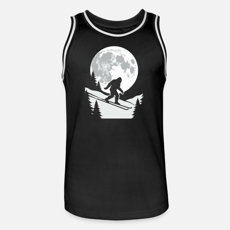 Bigfoot Sciatrice Moon - Maglia da basket per uomo - nero/bianco
