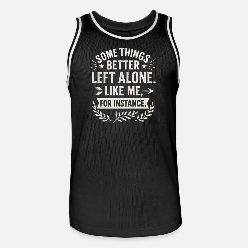 Lustiger Spruch Introvertierte Nerds Geschenkidee - Männer Basketball-Trikot - Schwarz/Weiß
