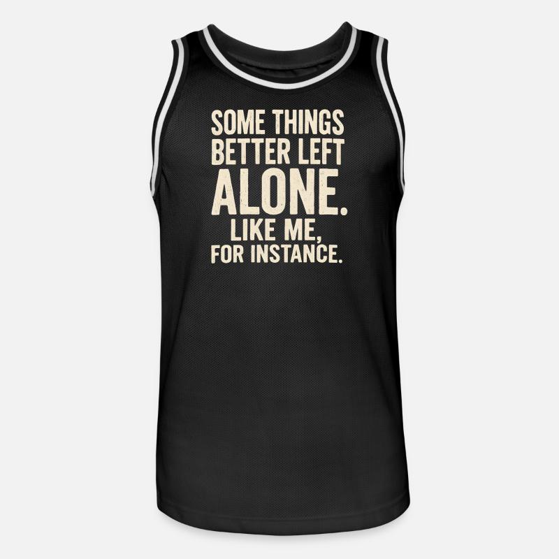 Lustiger Spruch Introvertierte Nerds Geschenkidee - Männer Basketball-Trikot - Schwarz/Weiß