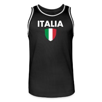 Armoiries de l’Italie - Italie - Italie - Italia - Maillot de basket Homme - noir/blanc - Devant - AI Model Male 185 dark (185cm)