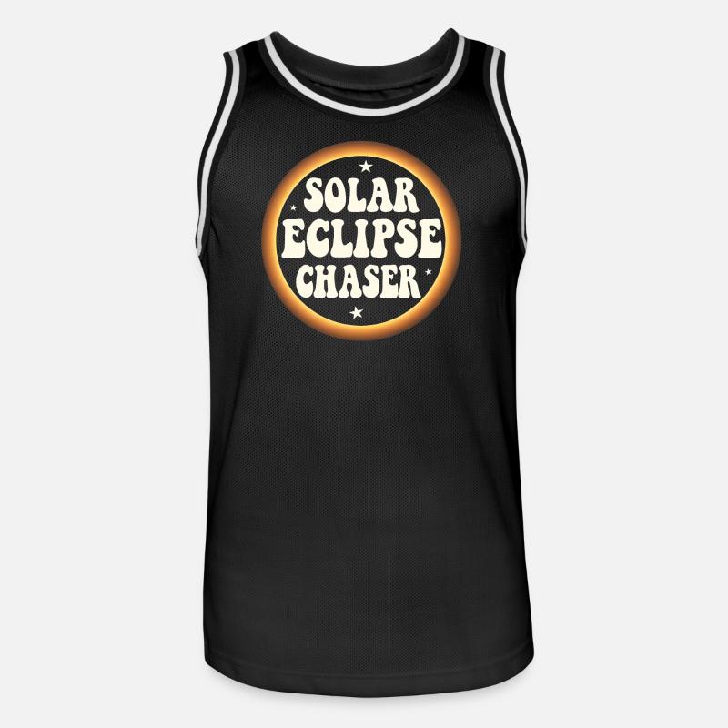 Solar eclipse chaser - Männer Basketball-Trikot - Schwarz/Weiß