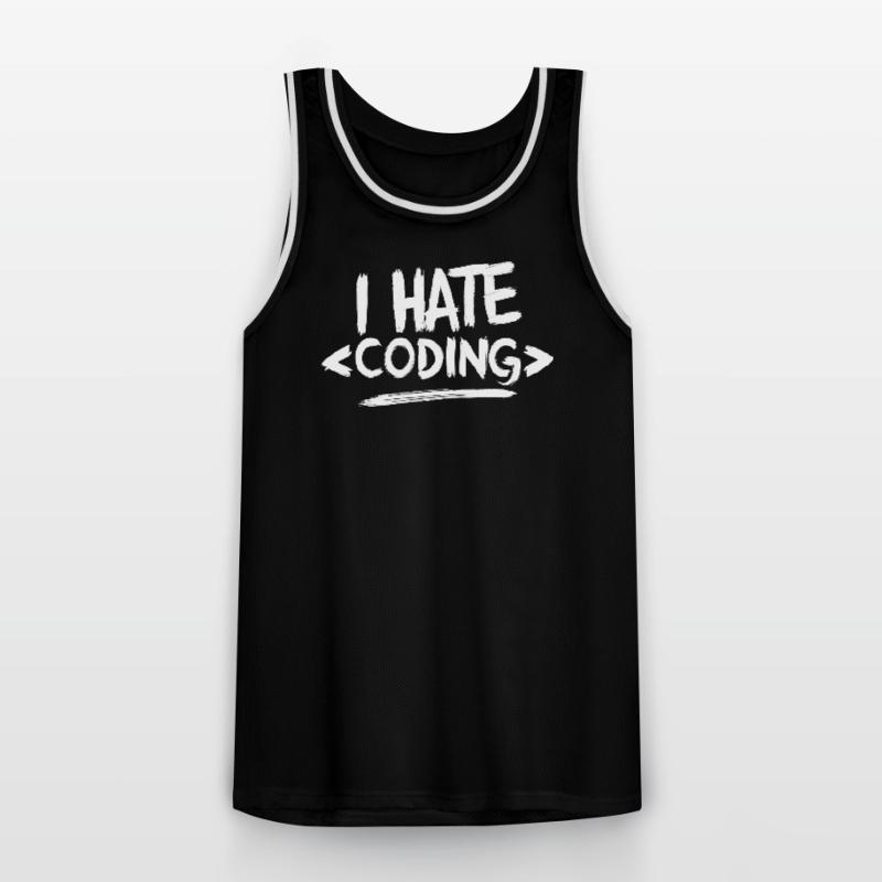 Je déteste coder Programmeur Web Maillot de basket Homme