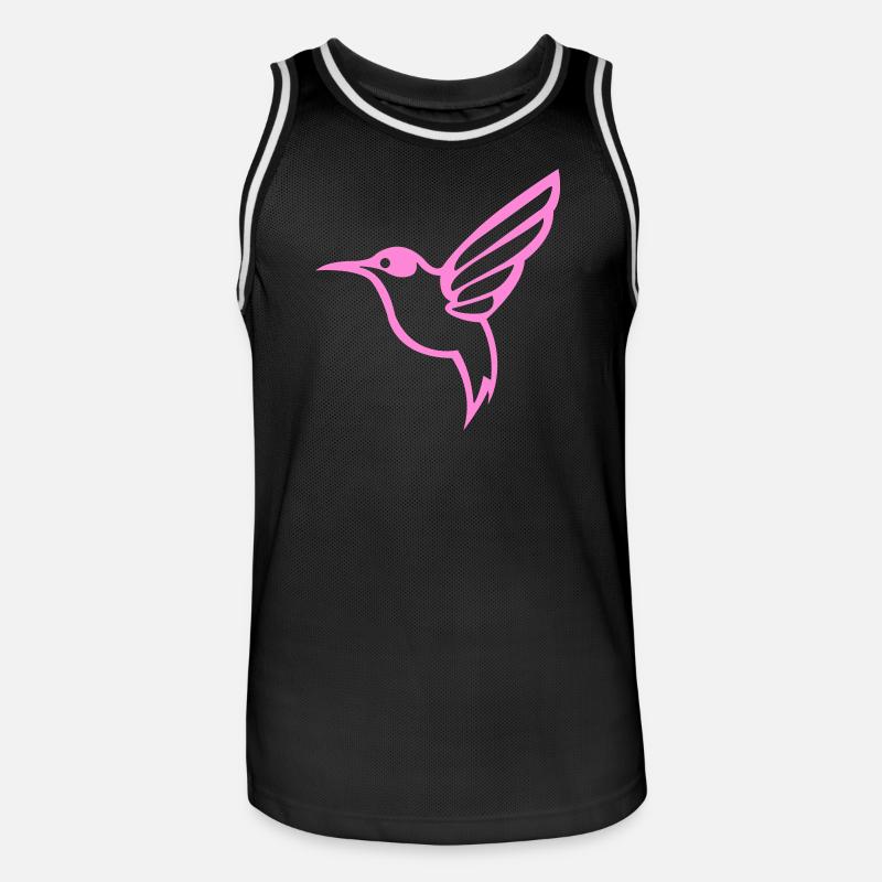 Uccello colibrì - Maglia da basket per uomo - nero/bianco