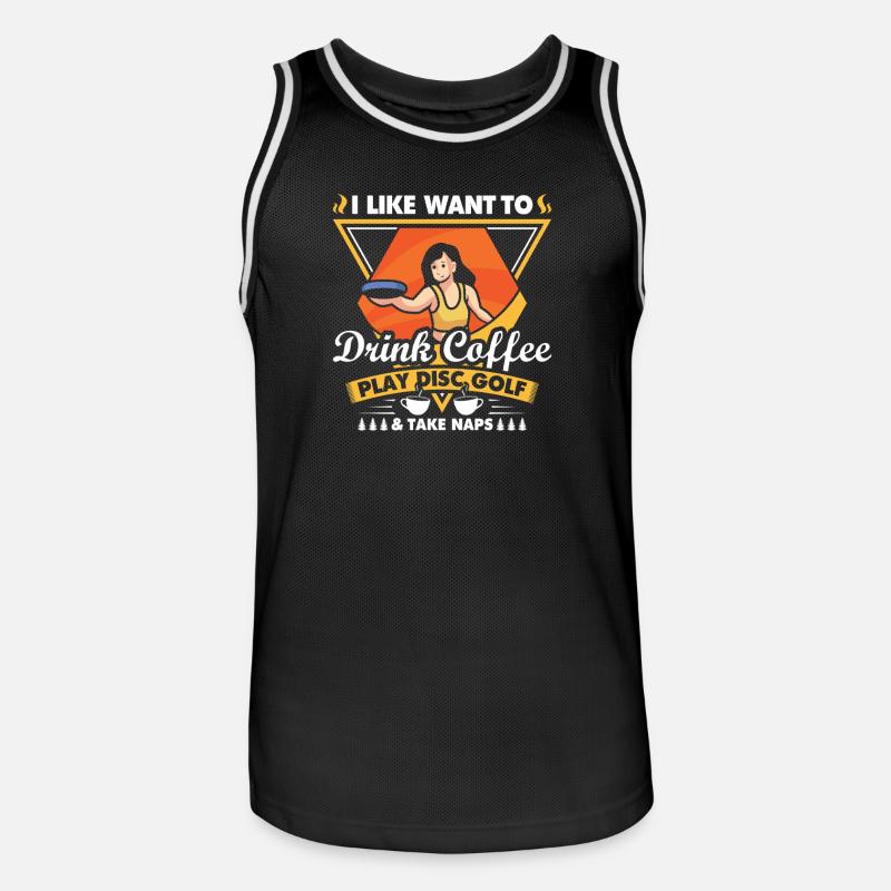Disc Golf Geschenke Discgolf - Männer Basketball-Trikot - Schwarz/Weiß