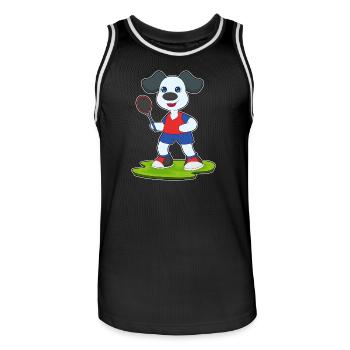 Tennis Sport de Raquette de Tennis pour Chiens - Maillot de basket Homme - noir/blanc - Devant - AI Model Male 185 dark (185cm)