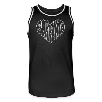Sorrento - Sorrento Heart Typer Comic - Maillot de basket Homme - noir/blanc - Devant - AI Model Male 185 dark (185cm)