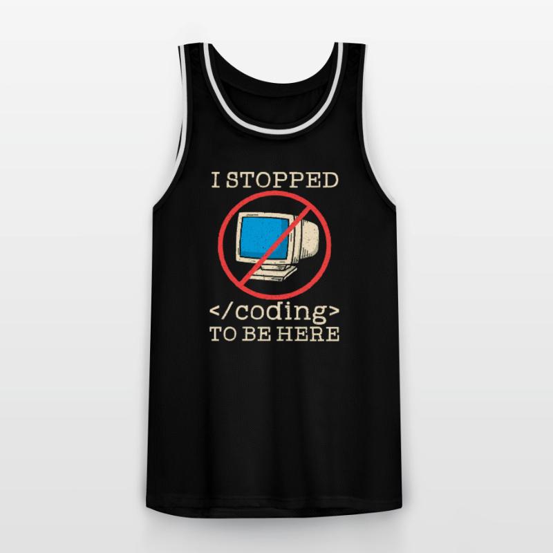 Coding funny saying programmer Men's Basketball Jersey