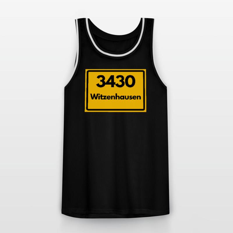 OLD POSTCODE ZIP CODE RETRO 3430 WITZENHAUSEN Men's Basketball Jersey
