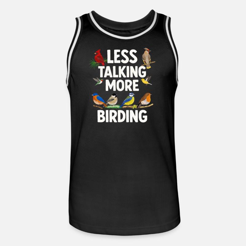 Bird Watching Birding Bird Watcher Vogel-Nerd - Männer Basketball-Trikot - Schwarz/Weiß