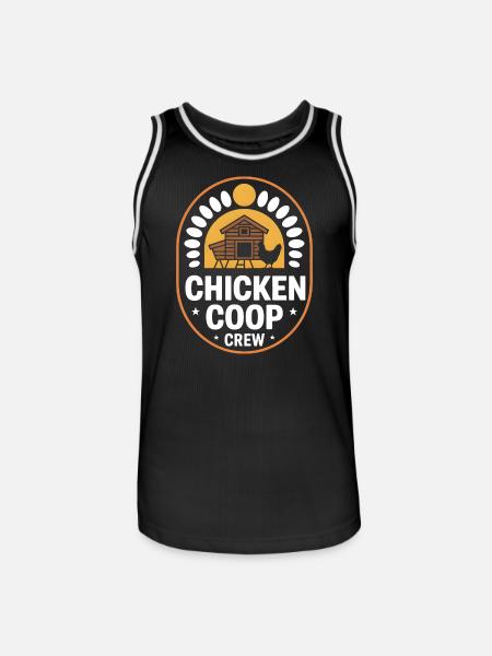 Chicken Coop Crew Chicken Keeper Chicken - Men's Basketball Jersey - black/white