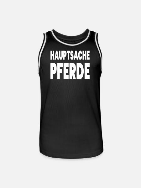 Pferde - Männer Basketball-Trikot - Schwarz/Weiß