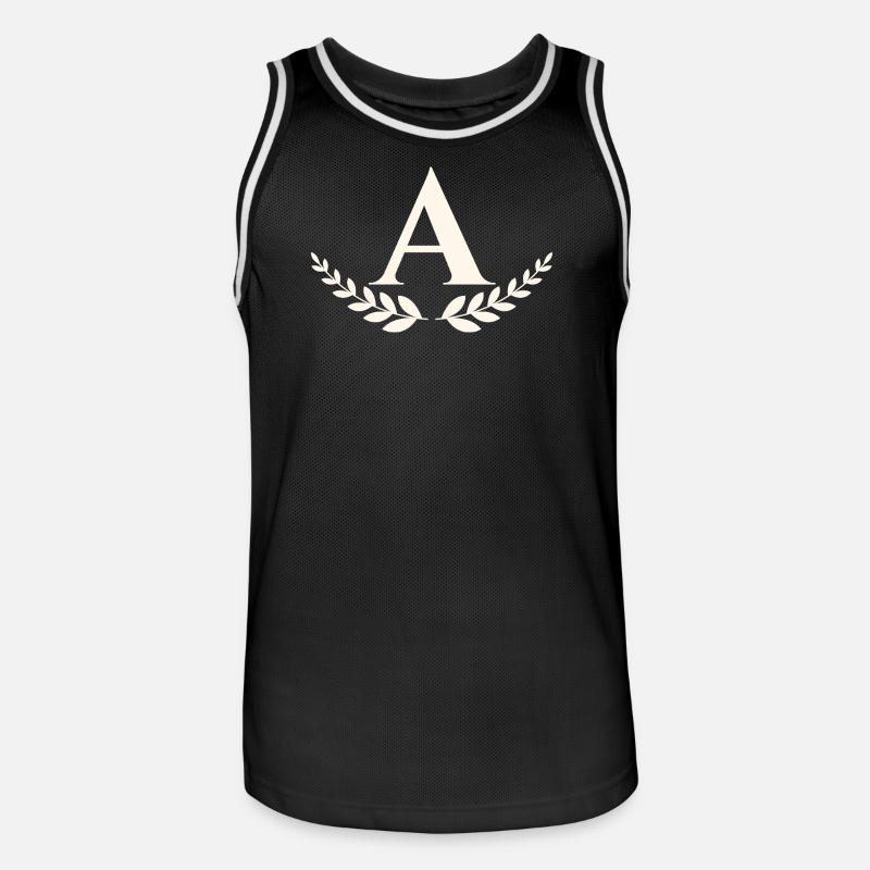A - Männer Basketball-Trikot - Schwarz/Weiß