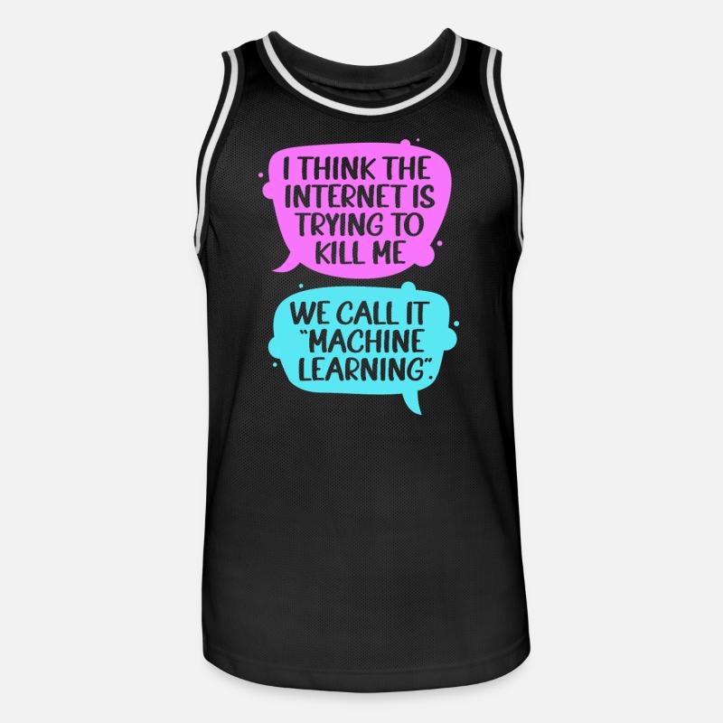 Programmeur GPT Coder - Maillot de basket Homme - noir/blanc