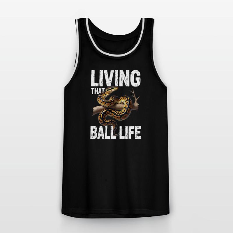 King Python Snakes Lover Terrarium Python Men's Basketball Jersey