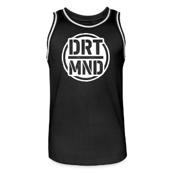 DRTMND, Dortmund Street Art Ruhr Area Shirt, Cap - Men's Basketball Jersey - black/white - Front - AI Model Male 185 dark (185cm)