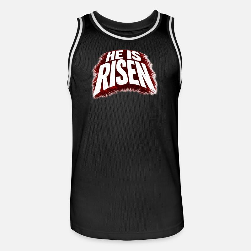 He is risen - Männer Basketball-Trikot - Schwarz/Weiß