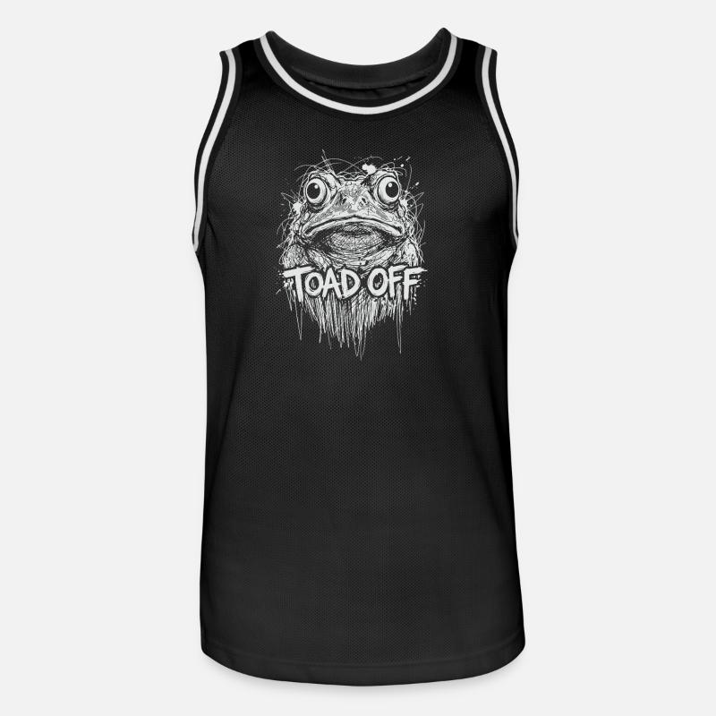 Toad Off Internet Meme Frog - Men's Basketball Jersey - black/white