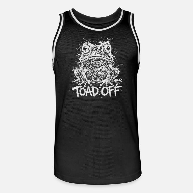 Toad Off Internet Meme Frog - Männer Basketball-Trikot - Schwarz/Weiß